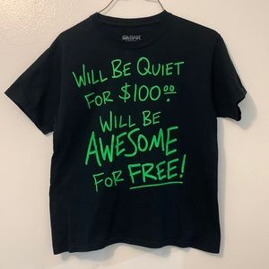 Will be quiet boys xl Gildan black t shirt